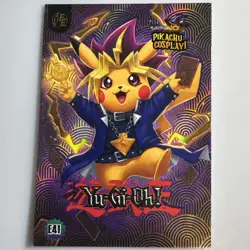 Yu-Gi-Oh! (Pikachu) #E41 - Silver Holo Box Hit Electric Pikachu Cosplay Pokemon - Image 1