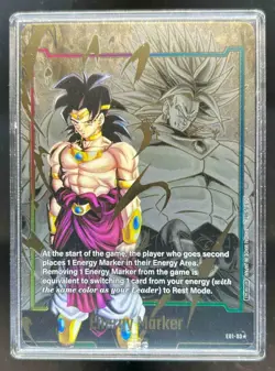 2024 Dragon Ball Fusion World Energy Marker Broly Gold Foil Alt Art #E01-03 - Image 1