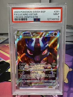 Lucario VSTAR SWSH291 SWSH: Sword & Shield Promo Cards Holo PSA 9 - Image 1