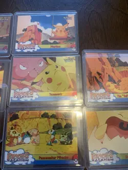 Pokemon Pikachu's Vacation Blue Label Topps Cards LOT OF 16 - Image 4