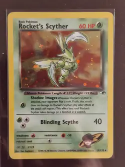 Rocket's Scyther 13/132 Pokemon Gym Heroes Holo Rare Card - MP - Image 1