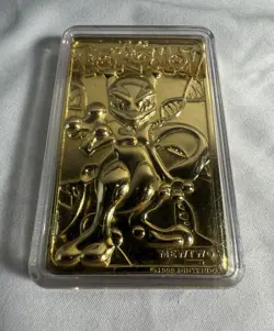 Pokemon 1999 Burger King Cards 23K Gold-Plated, Set of 3 Mewtwo Togepi Polywhirl - Image 2