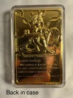 Pokemon 1999 Burger King Cards 23K Gold-Plated, Set of 3 Mewtwo Togepi Polywhirl - Image 3