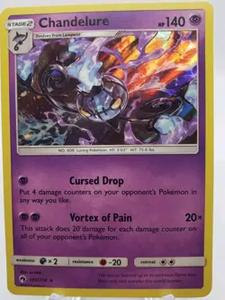 CHANDELURE 103/214 - Lost Thunder 2018 RARE - Holo Pokemon Card NM - Image 1