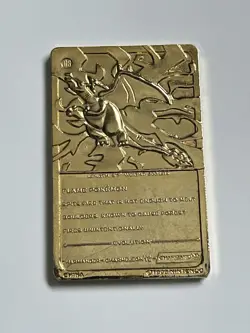 1999 Burger King Pokemon Charizard, Mewtwo & Pikachu Gold Plated Cards - Image 4