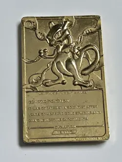 1999 Burger King Pokemon Charizard, Mewtwo & Pikachu Gold Plated Cards - Image 5