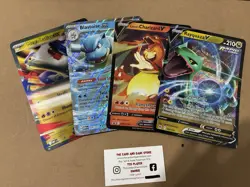 4 Pokemon Pokemon Jumbo TCG Promo Card V EX Latias Charizard Blastiose Rayquaza - Image 1