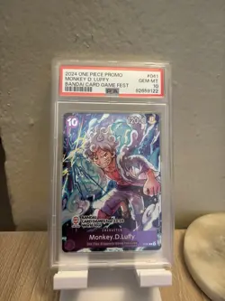 PSA 10 One Piece Monkey D. Luffy Bandai Card Game Fest 23-24 P-041 English - Image 1
