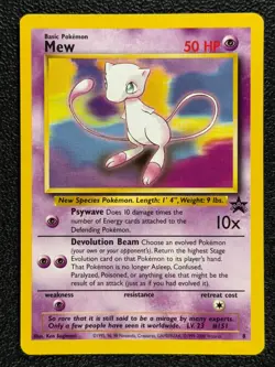 Mew 8 Wizards of the Coast Black Star Promo 8/53 1999-2000 Basic Pokemon Card NM - Image 1