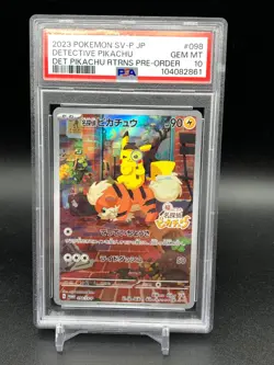 PSA 10 Detective Pikachu 098/SV-P Pre-Order Promo Japanese Pokemon Card MINT - Image 1