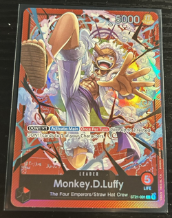 EXACT CARD PICTURED Monkey D Luffy Leader ST21-001 One Piece TCG Gear 5 EX Foil - Image 1