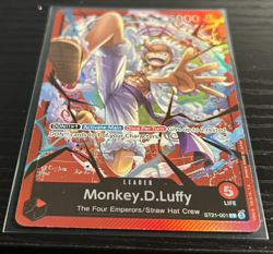 EXACT CARD PICTURED Monkey D Luffy Leader ST21-001 One Piece TCG Gear 5 EX Foil - Image 2