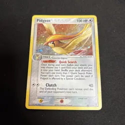 Pidgeot 10/112 EX Fire Red & Leaf Green Holo Rare Swirl Pokemon Card 2004 - Image 1