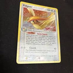 Pidgeot 10/112 EX Fire Red & Leaf Green Holo Rare Swirl Pokemon Card 2004 - Image 2