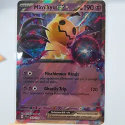 Pokemon Journey Together Trading Card Mimikyu EX #069 Holo Double Rare - Image 1