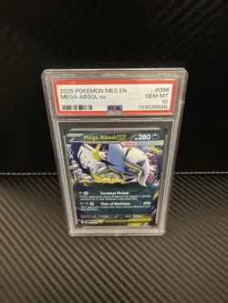 2025 Pokemon Mega Evolutions # 086 Mega Absol EX PSA 10 Card GEM MINT! - Image 1