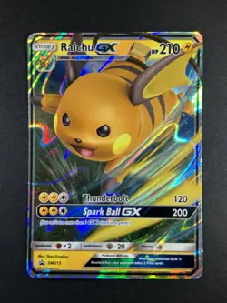 Pokemon TCG Black Star Promo Card SM213 - Raichu GX - Ultra Rare - NM/MT - Image 1