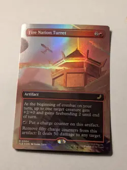 Fire Nation Turret (Borderless) Foil - Avatar: The Last Airbender Magic MTG NM - Image 1