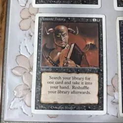 Demonic Tutor MTG Magic the Gathering Revised 1993 - Image 2