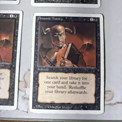 Demonic Tutor MTG Magic the Gathering Revised 1993 - Image 3