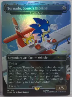 Tornado, Sonic's Biplane [New, Near Mint] *Rainbow Foil* {Sonic the Hedgehog SLD - Image 1