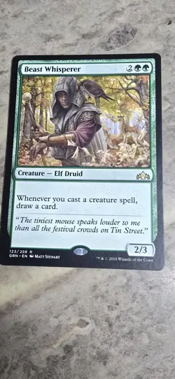 Beast Whisperer Guilds of Ravnica Regular Creature Rare Elf Druid MTG NM - Image 1