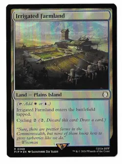 MTG Irrigated Farmland FOIL Universes Beyond: Fallout (PIP) Rare #0266 Unplayed - Image 1