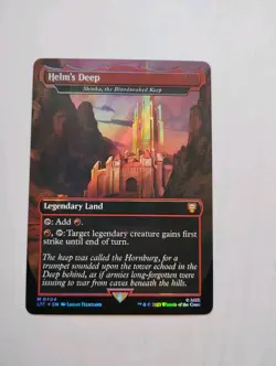 Helm's Deep, M 0404, NM Surge Foil, MTG LotR Lord Rings LTC Commander Mythic - Image 1