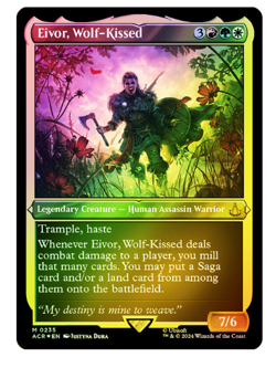 Eivor, Wolf-Kissed - Foil Etched Assassin's Creed MTG - Image 1