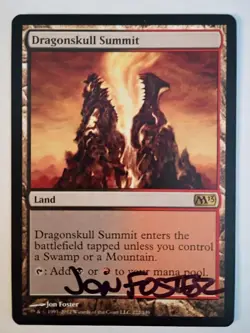 Magic The Gathering - 1x Signed Dragonskull Summit (mtg) M13 - Image 1