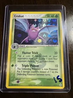Pokemon TCG Crobat Holo Rare Card 3/101 Hidden Legends Series - Image 1