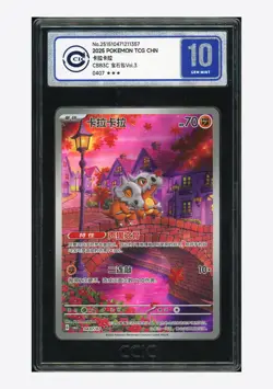 Pokemon CCIC 10 GEM MINT Cubone Art Rare 2025 04 07/07 Gem Pack Vol.3 S.CHN - Image 1