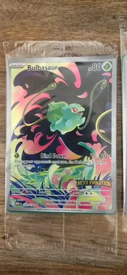 LOT OF 3 Bulbasaur 133/132 Illustration Rare Pokemon Mega Evolution 2 STAMPED +1 - Image 2