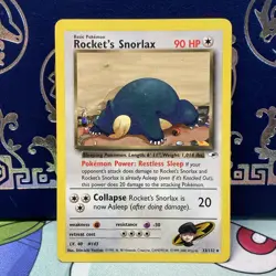 Pokemon 2000 Rocket's Snorlax 033/132 Gym Heroes MP - Image 1