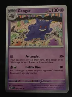 Gengar 094/154 Holo Rare - Pokemon 151 - Crimp Error NM - Image 2