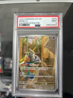 2024 POKEMON SVP PALDEAN FATES ETB PROMO #075 MIMIKYU PSA 9 Mint 🔥 - Image 1