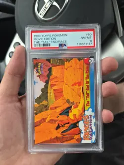 1999 Topps Pokemon First Movie Tail End Of The Race PSA 8 - Image 1