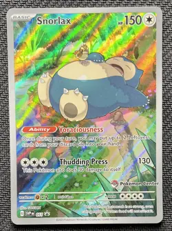 Snorlax Pokemon Center Exclusive ETB Promo 051 Sv: Scarlet & Violet Holo SVP - Image 1
