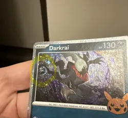 Pokemon Darkrai Trick or Trade 2024 Cosmos Holo Card 136/197 DOUBLE SWIRL NM - Image 2