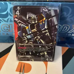 DUAL GUNDAM (ASSAULT SHROUD) (LR+) GD01-045 HOLOFOIL GUNDAM CARD GAME SUPERCOOL! - Image 1
