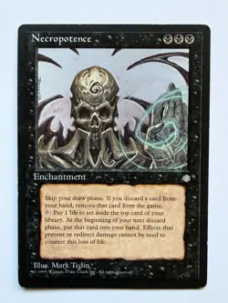 Necropotence Ice Age Rare Card Magic the Gathering - Image 1