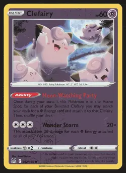 SWSH11: Lost Origin Clefairy #062/196 Reverse Holo Pokemon Card - Image 1