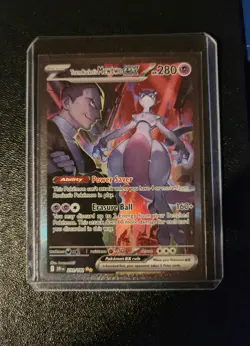 Pokemon TCG Destined Rivals Team Rockets Mewtwo EX Card 231/182 SIR NM - Image 1