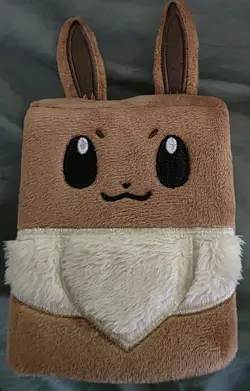 Pokemon Prismatic Evolutions Eevee Plush Cube Toy Soft Collectible Card Holder - Image 1