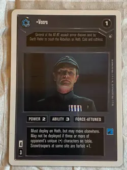 Decipher Star Wars CCG ESB 2 Player Game WB VEERS Card NM - Image 1