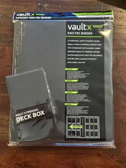 Vault X 9 Pocket Card Strap Binder 360 Premium Exo-Tec Album Bonus Deck Box - Image 1