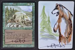 SKETCHED MtG Magic Jeff Menges Artist Proof _ Legends _ WOLVERINE PACK _ 1/200! - Image 1