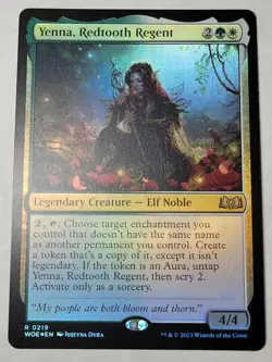 Yenna, Redtooth Regent -Foil- Wilds of Eldraine Rare Elf Noble WOE 219 mtg NM/M - Image 1