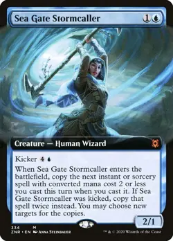Sea Gate Stormcaller Extended Art NM Zendikar Rising MTG Magic The Gathering Eng - Image 1
