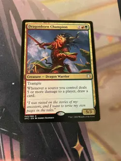 MTG - DRAGONBORN CHAMPION - AFC - RARE - NM - Image 1